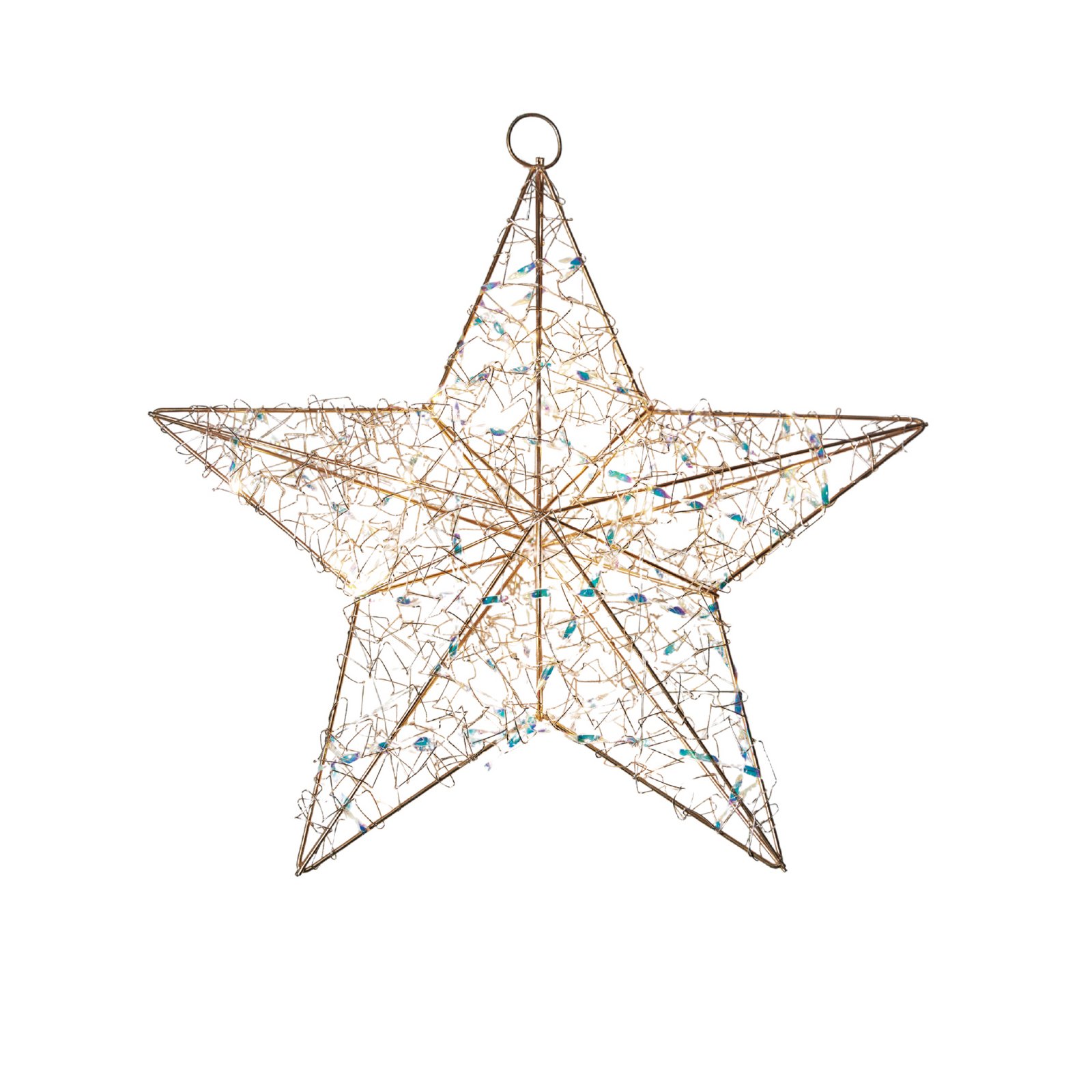 LED-Innendekoration Lily Star, gold, 40 x 40 cm, Batterie LED-Innendekoration Lily Star, gold, 40 x 40 cm, Batterie