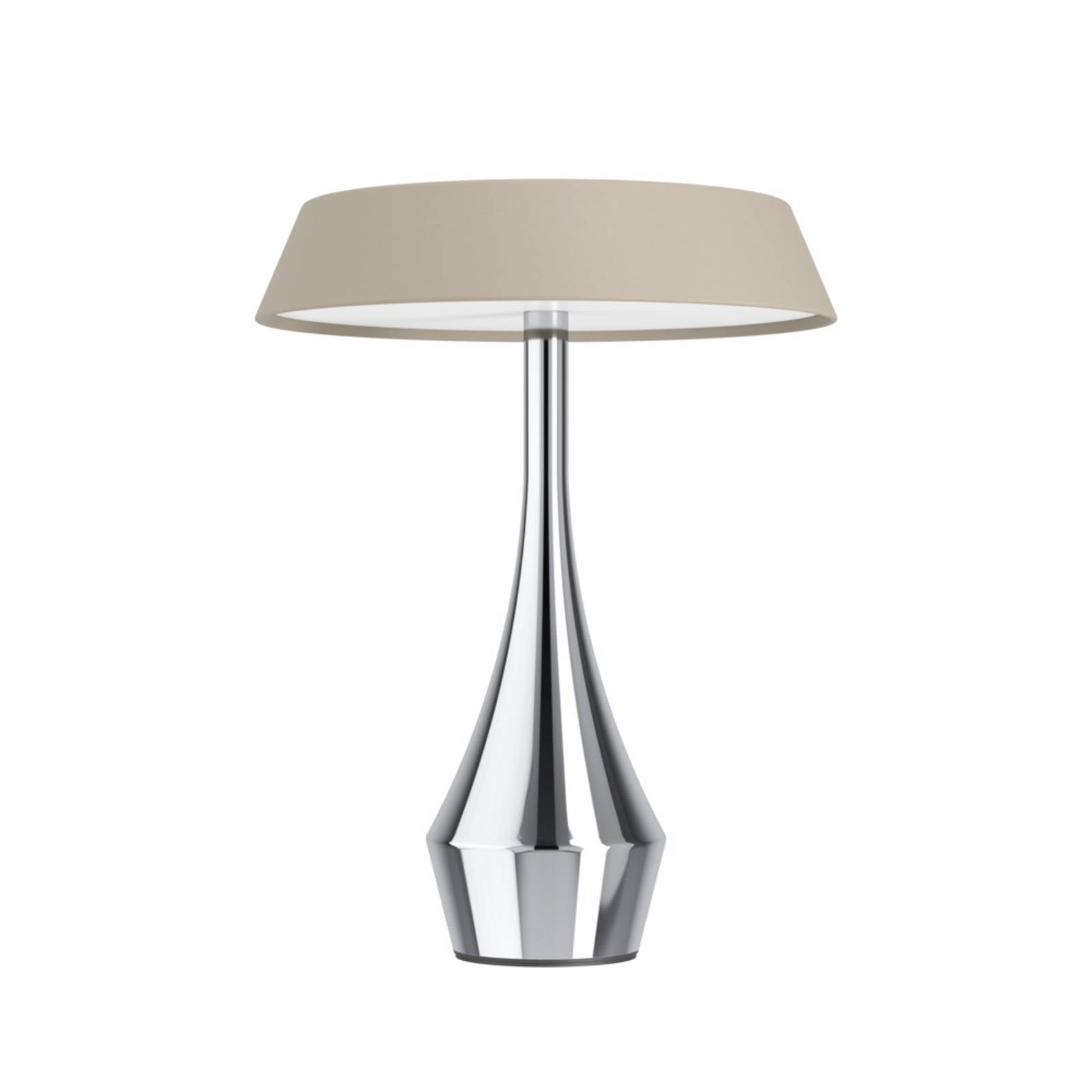 EGLO LED-Akku-Tischlampe TURCIO, chrom/beige, 20 cm IP44 dim