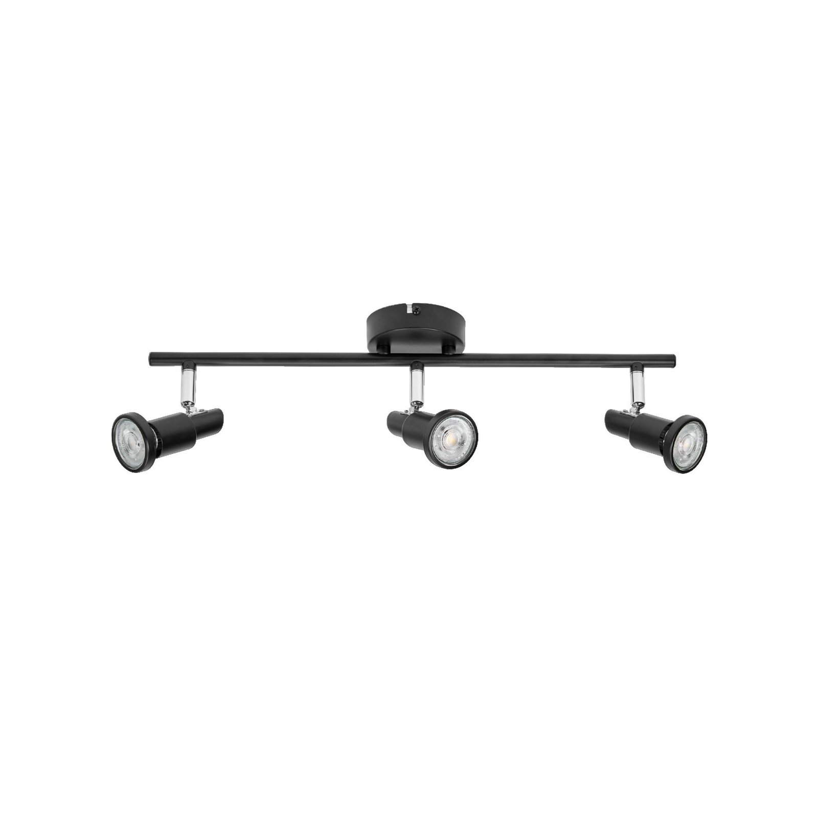 OSRAM Deckenstrahler, schwarz 3-flg. Metall GU10-LED 927 dim