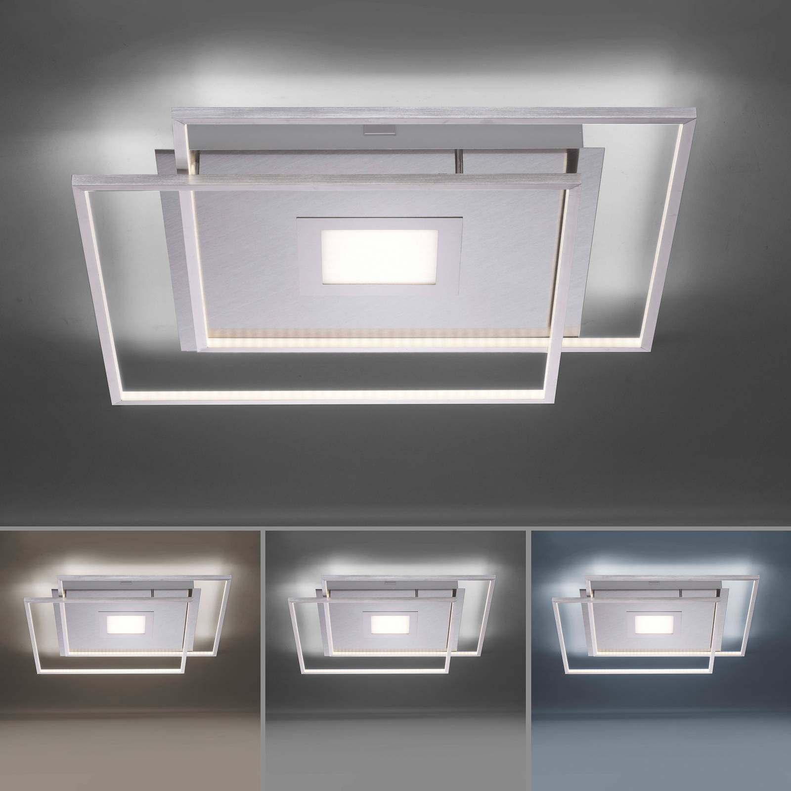 Paul Neuhaus Q-AMIRA lampa sufitowa LED, srebrna