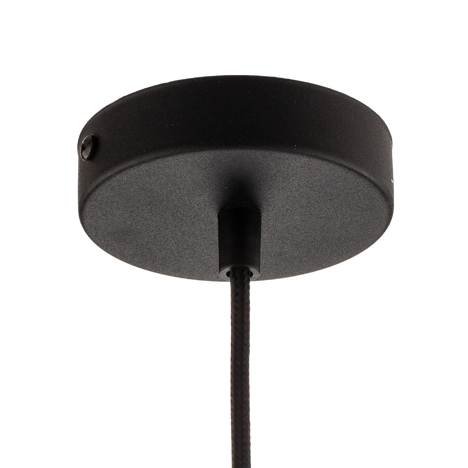 Barrel pendant light Mouth-blown smoky grey lampshade