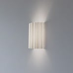 Aria wall light, ecru, microfibre, E27