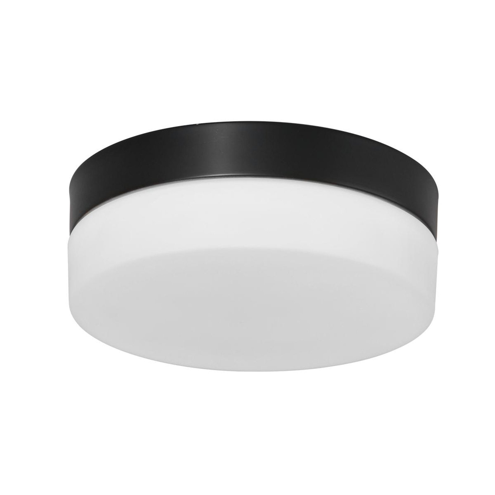 LED-taklampa Ikaro svart, Ø 24 cm, metall, plast