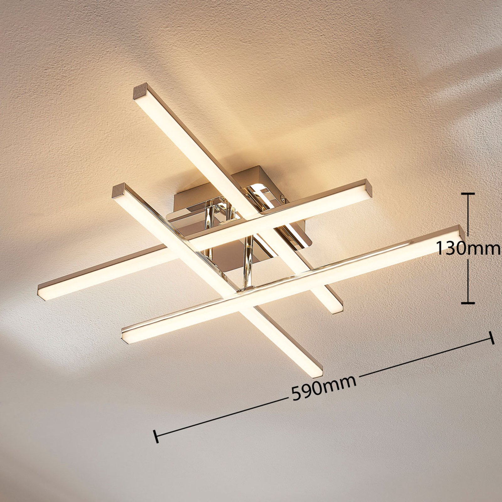 Verstelbare LED plafondlamp Korona, dimbaar