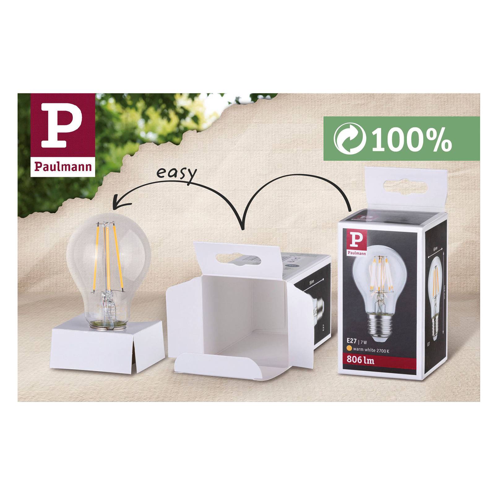 Paulmann żarówka kropla LED E14 4,5W 2 700 K 2 szt