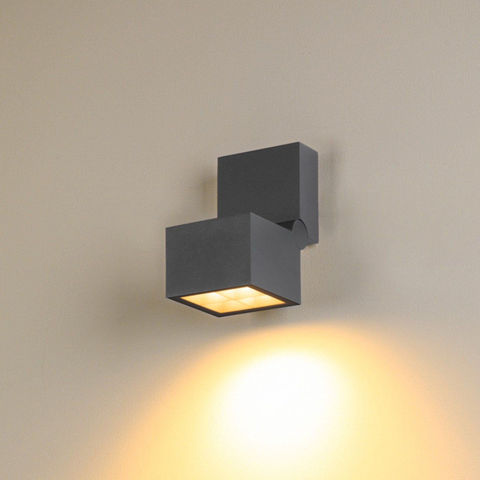 SLV LED lampă de perete S-Cube antracit aluminiu lățime 95 cm CCT - modern