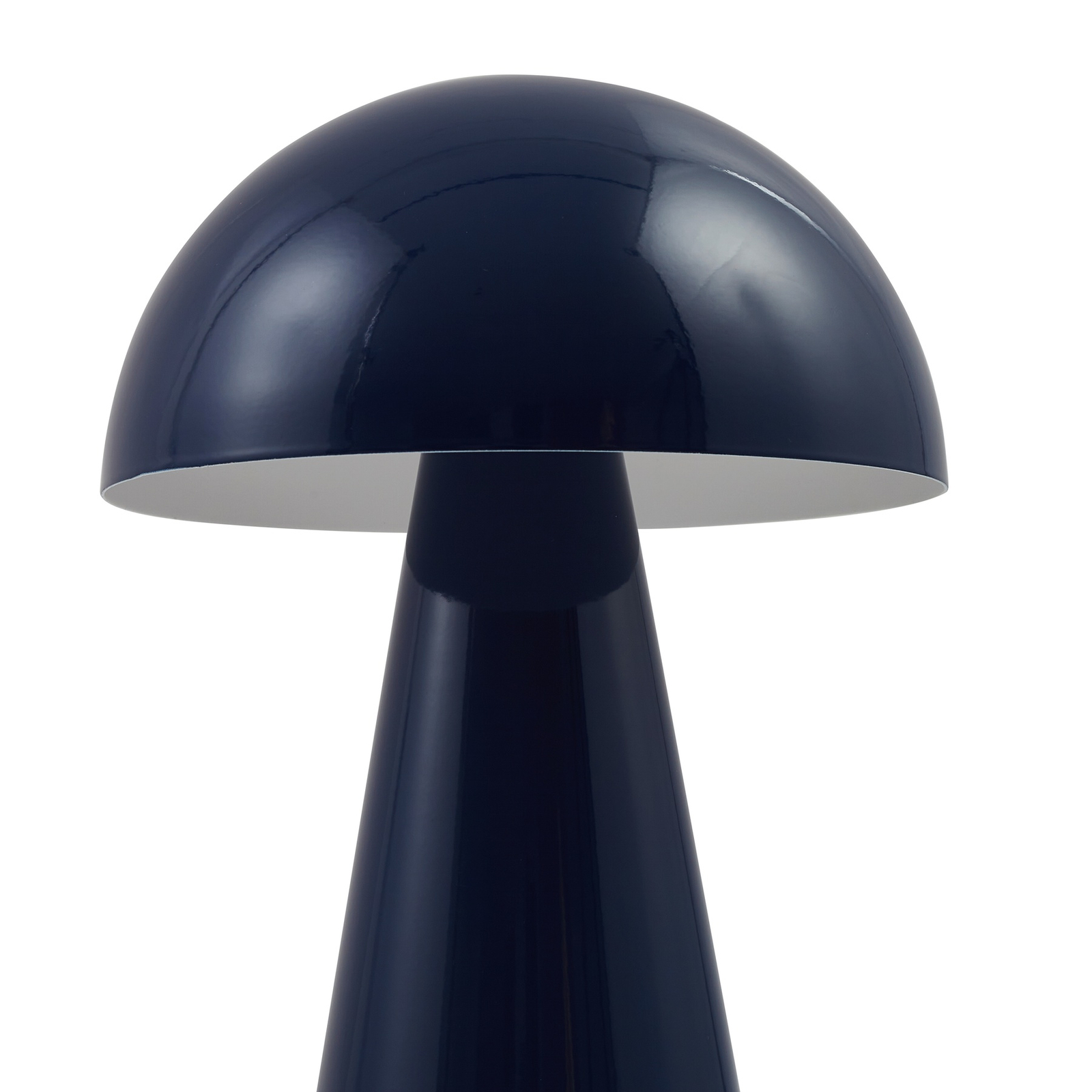 Lindby Lampe de table LED rechargeable Nevijo, bleu, Ø20cm, USB, variateur