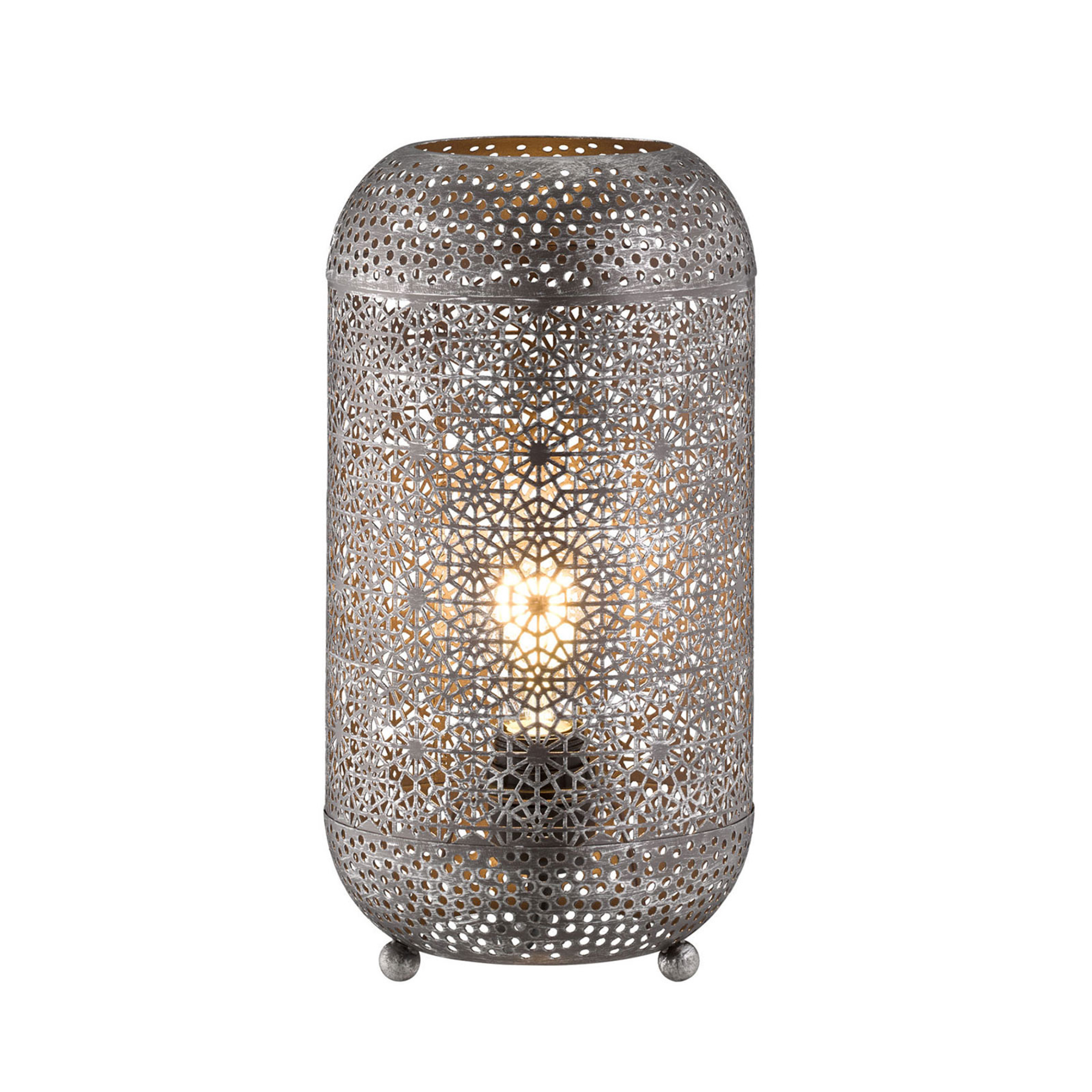Fischer & Honsel Velvet table lamp, height 35 cm, Ø 18 cm, for Living / Dining Room, metal, E27, 40 W, energy efficiency: A++, H: 34.7 cm