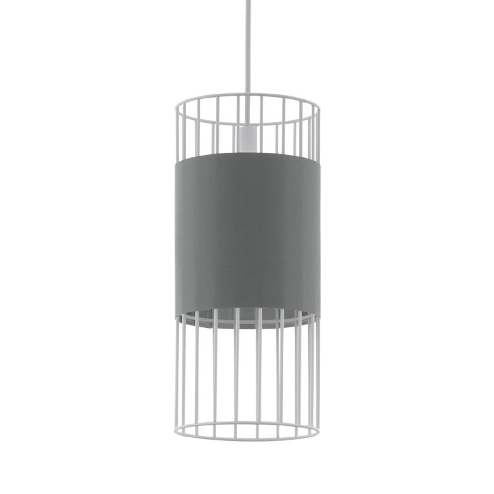 EGLO Norumbega hanging light one-bulb, for Living / Dining Room, metal, fabric, E27, 60 W, energy efficiency: A++
