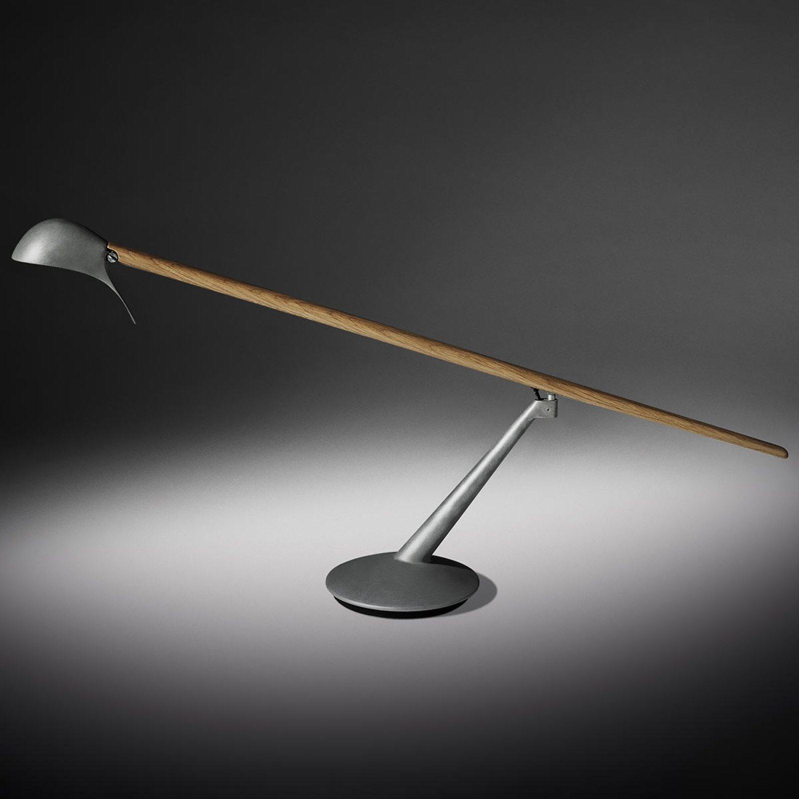 Lámpara de mesa LED Bluebird T acero/roble