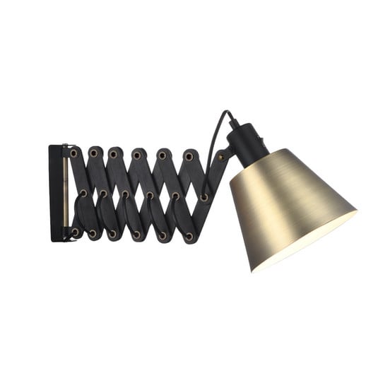 VINTAGE vägglampa, svart/antikmässing, Ø 18 cm – Halo Design
