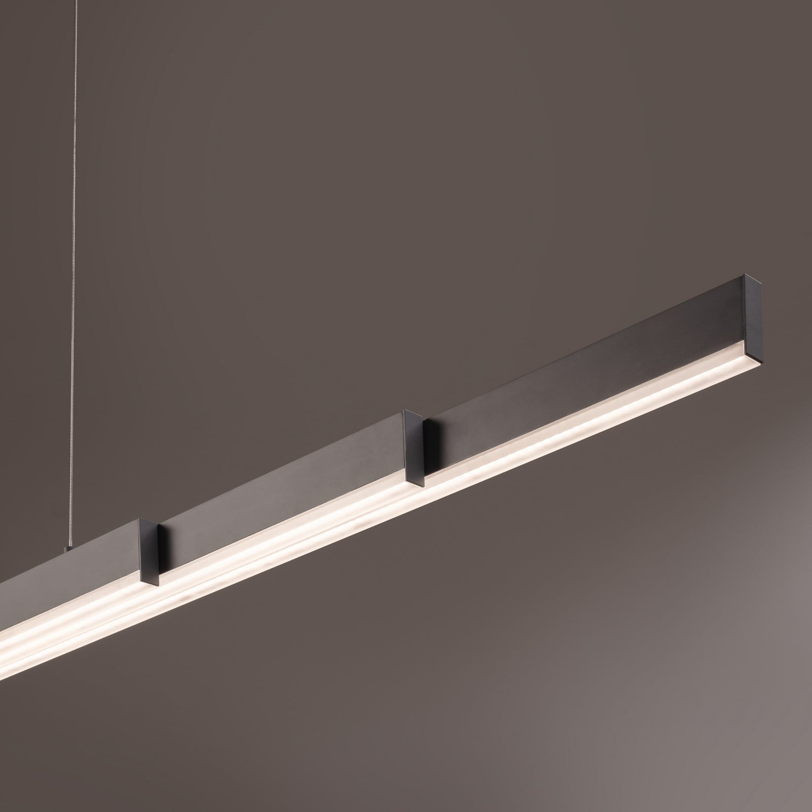 FISCHER & HONSEL Lampă suspendată LED Vayana gri lungime 189 cm dimmer tactil CCT - Camera de zi / sufragerie - Modern - Metal
