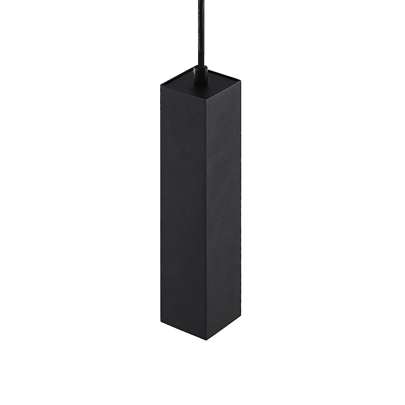 Lampada a sospensione PRIOS Neliyah, angolare, nera, 1 lampadina, GU10