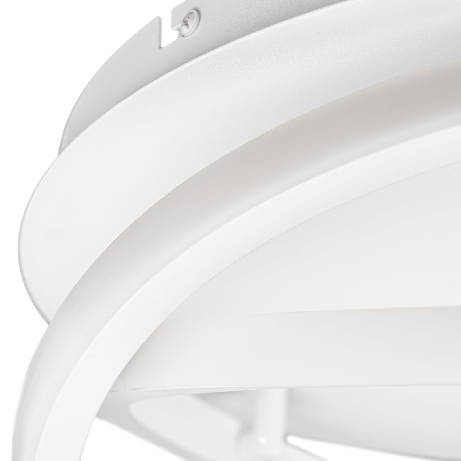 Lucande LED-taklampa Aldric, vit, aluminium, Ø 45 cm