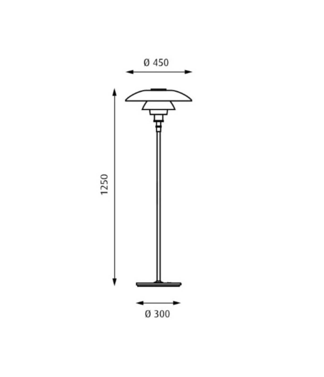 PH 4½-3½ Stredný Odtieň pre Stojaca Lampa Glass - Louis Poulsen