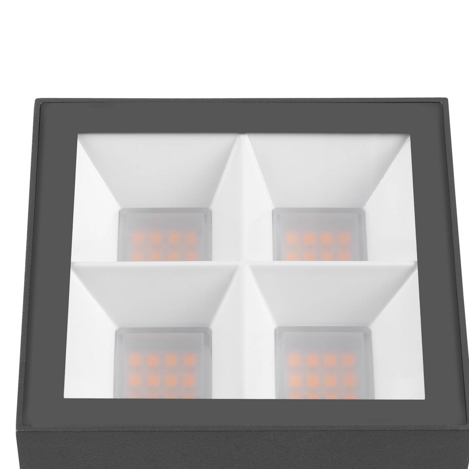 SLV Słupek oświetleniowy LED S-Cube 75, antracyt, aluminium, wysokość 75 cm