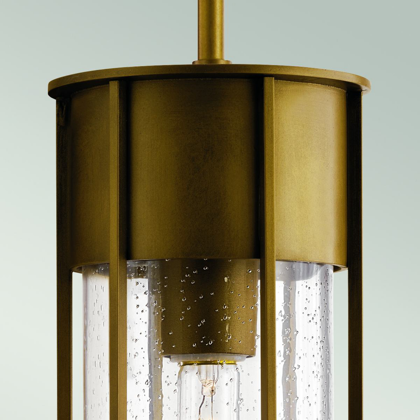 Udendørs hængelampe Camillo, messingfarvet, aluminium, glas, E27