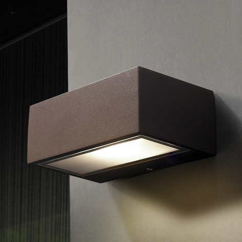 LED-Außenwandleuchte Nemesis, braun