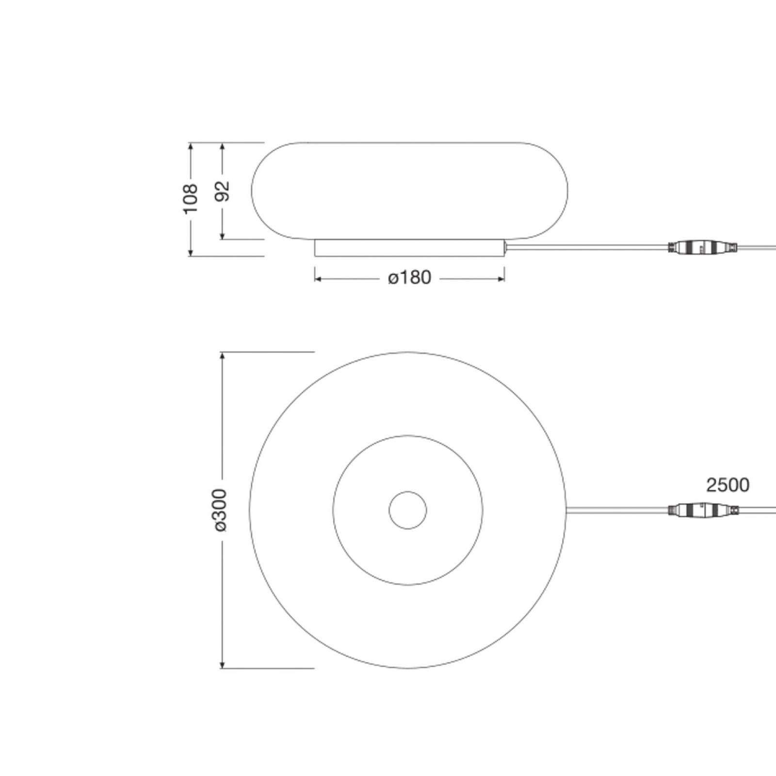 Kinkiet LED OSRAM Decor Lunea, biały, Ø 30 cm, szkło, ściemniany zakres CCT