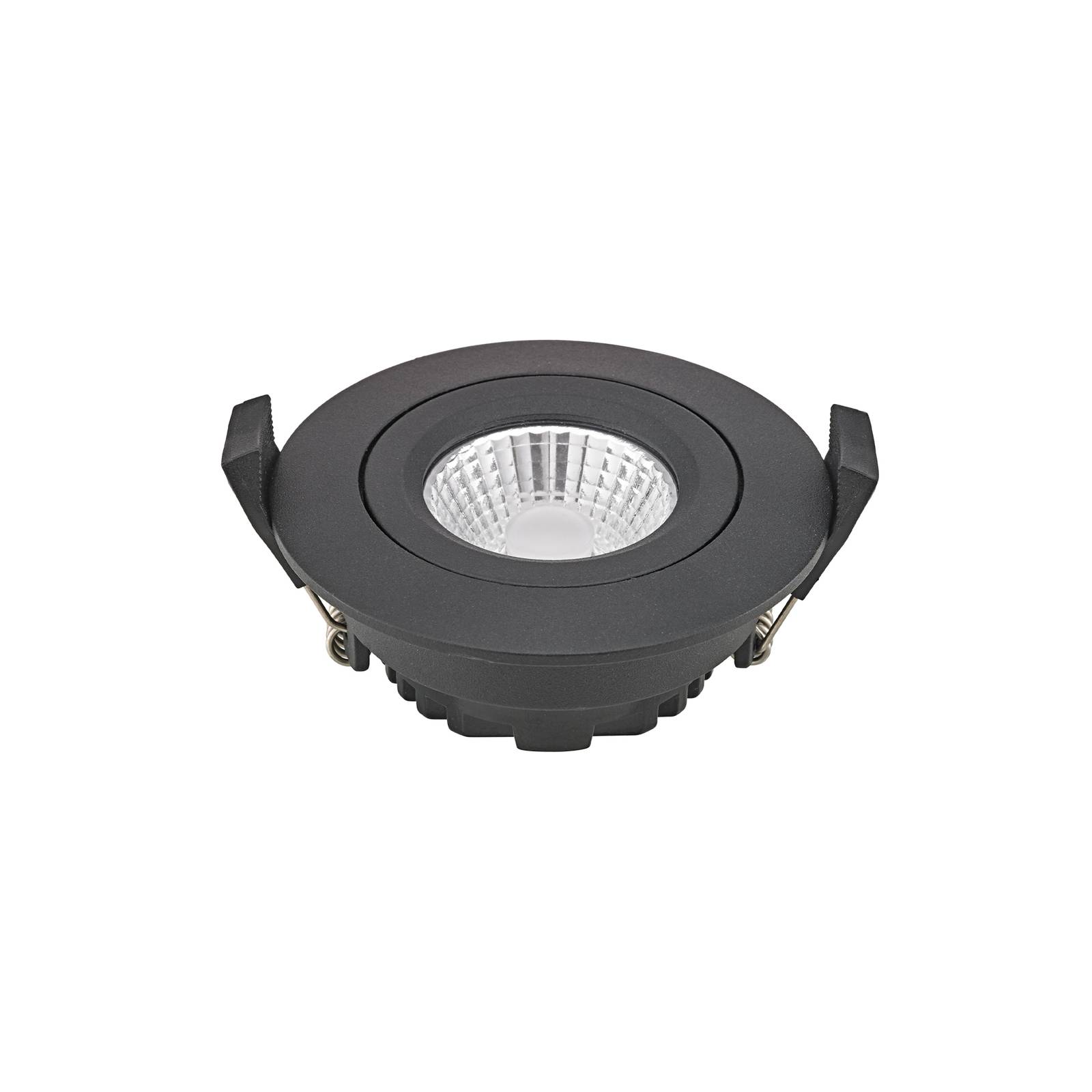 Levně LED bodový podhled Diled, Ø 8,5 cm 6 W Dim-To-Warm černý