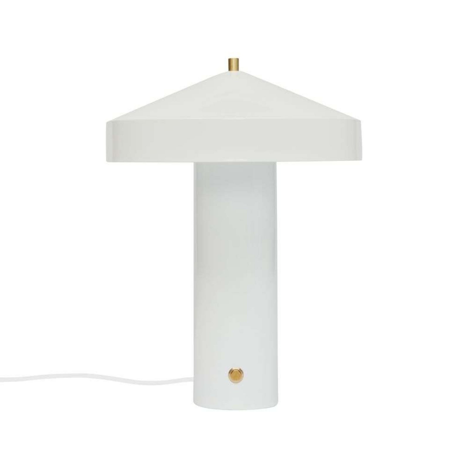 Lampa stołowa OYOY Living Design Hatto, biała, metalowa, E27