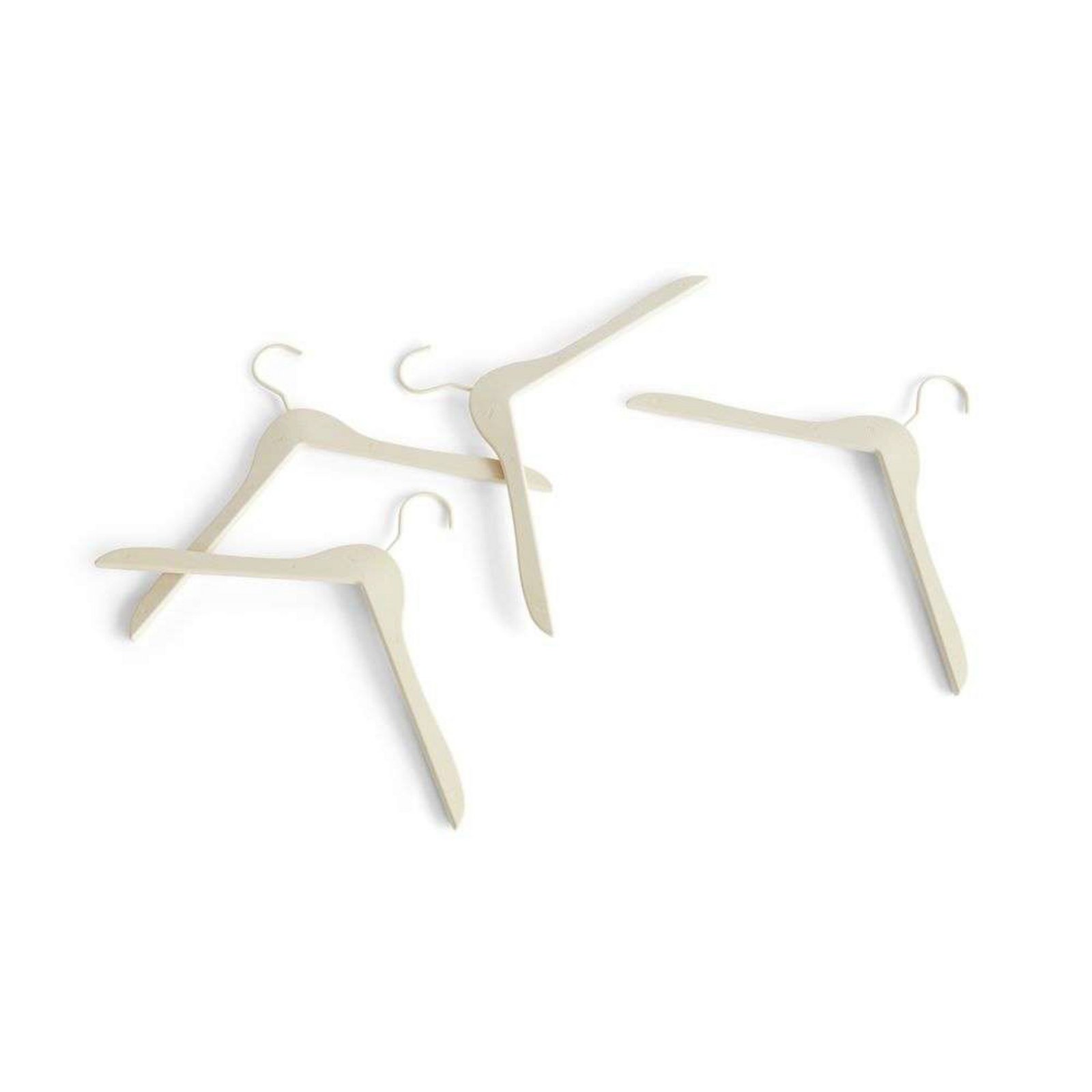 Coat Hanger Set of 4 Cream - HAY