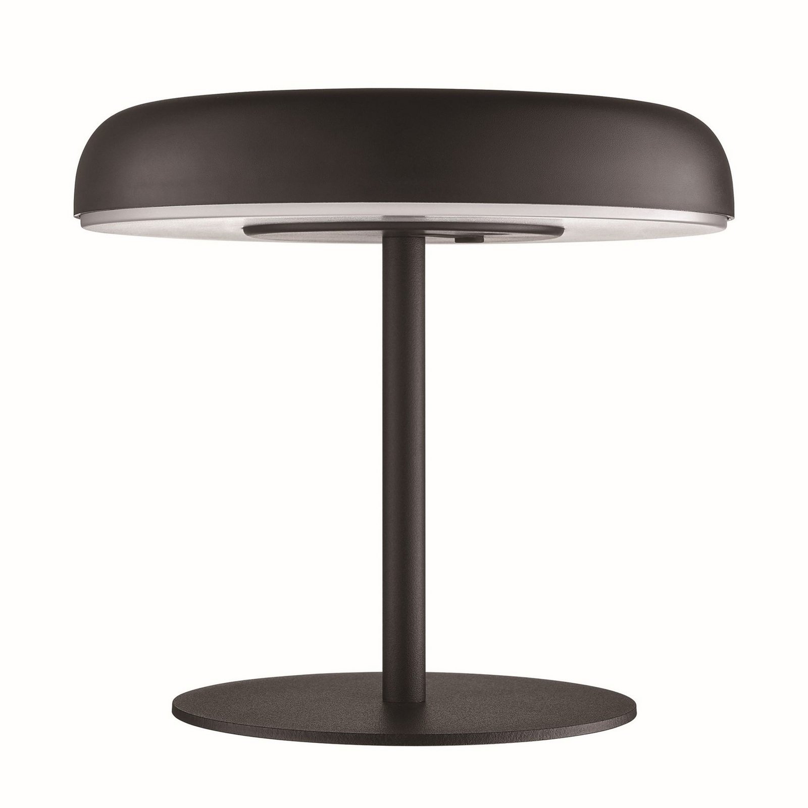 LED solar battery table lamp Elmer, black, metal, IP44