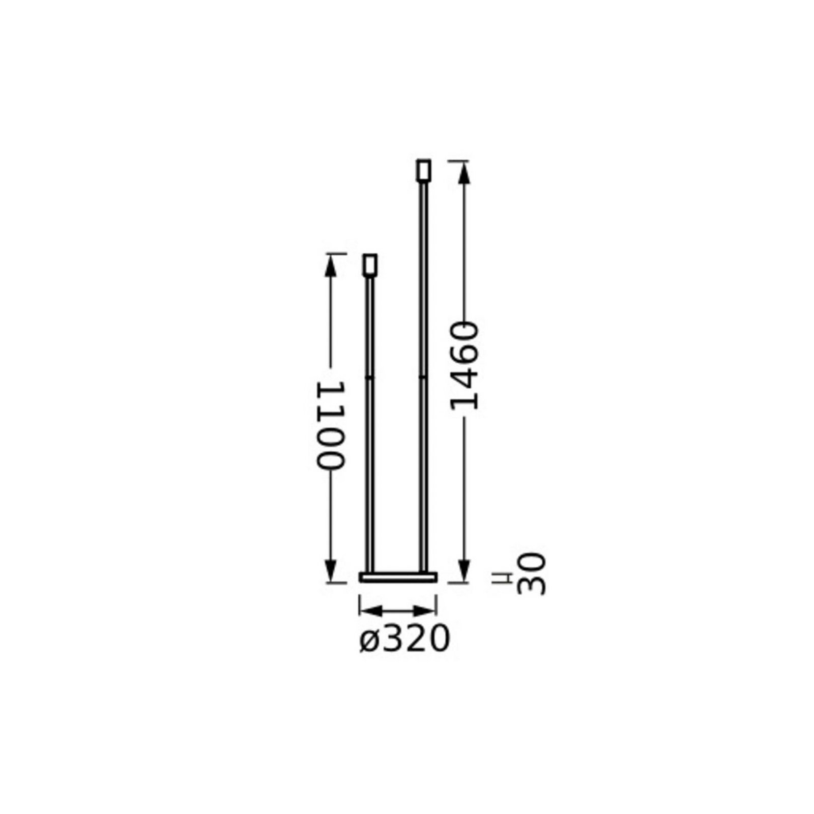 OSRAM vloerlamp DECOR STICK, beige, hoogte 146 cm, 2 x E27