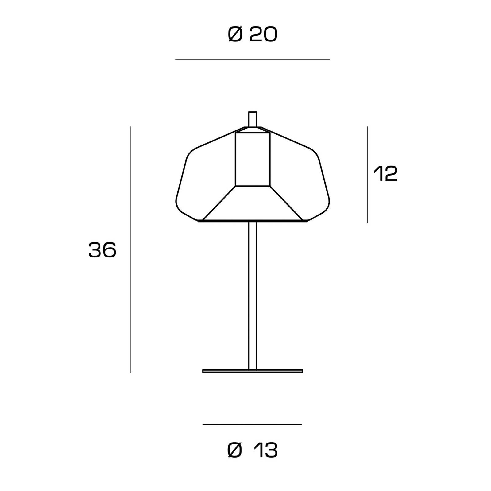 Lampa stołowa X-Ray, klosz 12 cm, przezroczysty