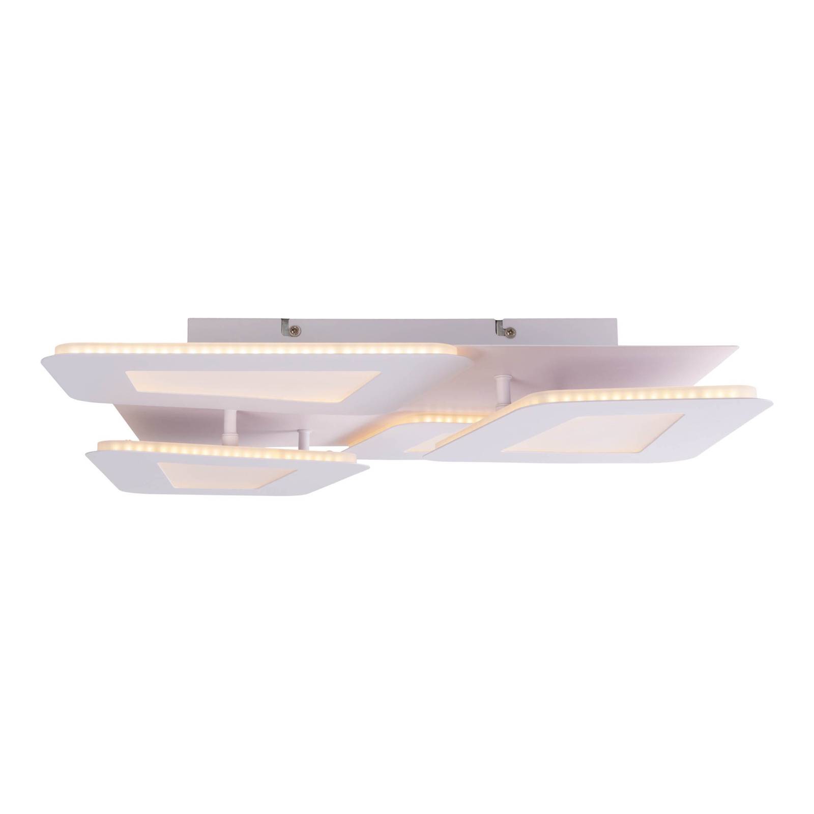 Näve Leuchten LED-Deckenleuchte weiß Metall Kunststoff B/H/T: ca. 48x8x48 c günstig online kaufen