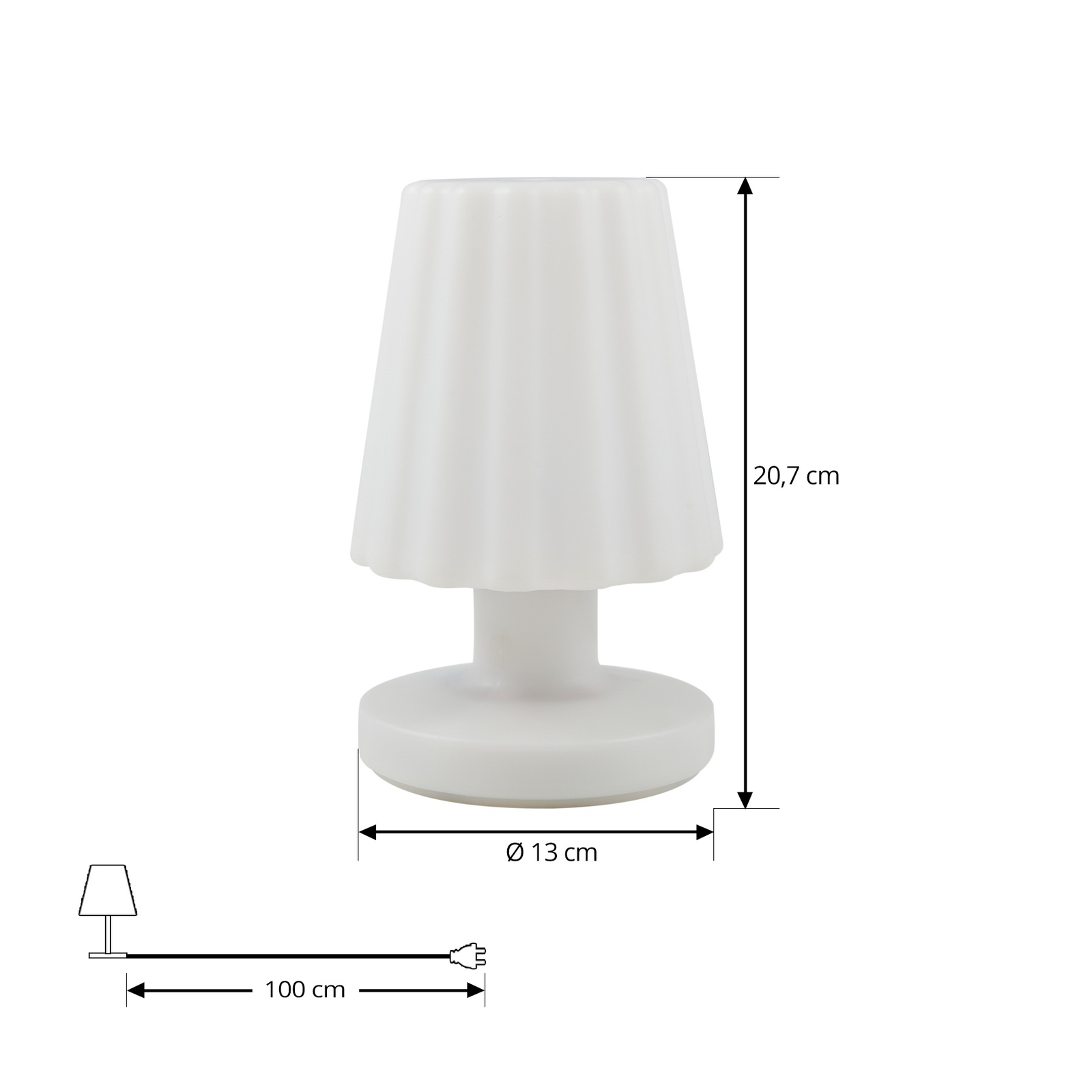 Lindby Lampada da tavolo LED Jovem, bianco, plastica, RGB