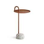 Bowler sidobord, brunt, höjd 70,5 cm, granit/stål - HAY