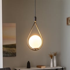 Rippvalgusti Mudoni MR-937 1-valgusti must/opal klaasist