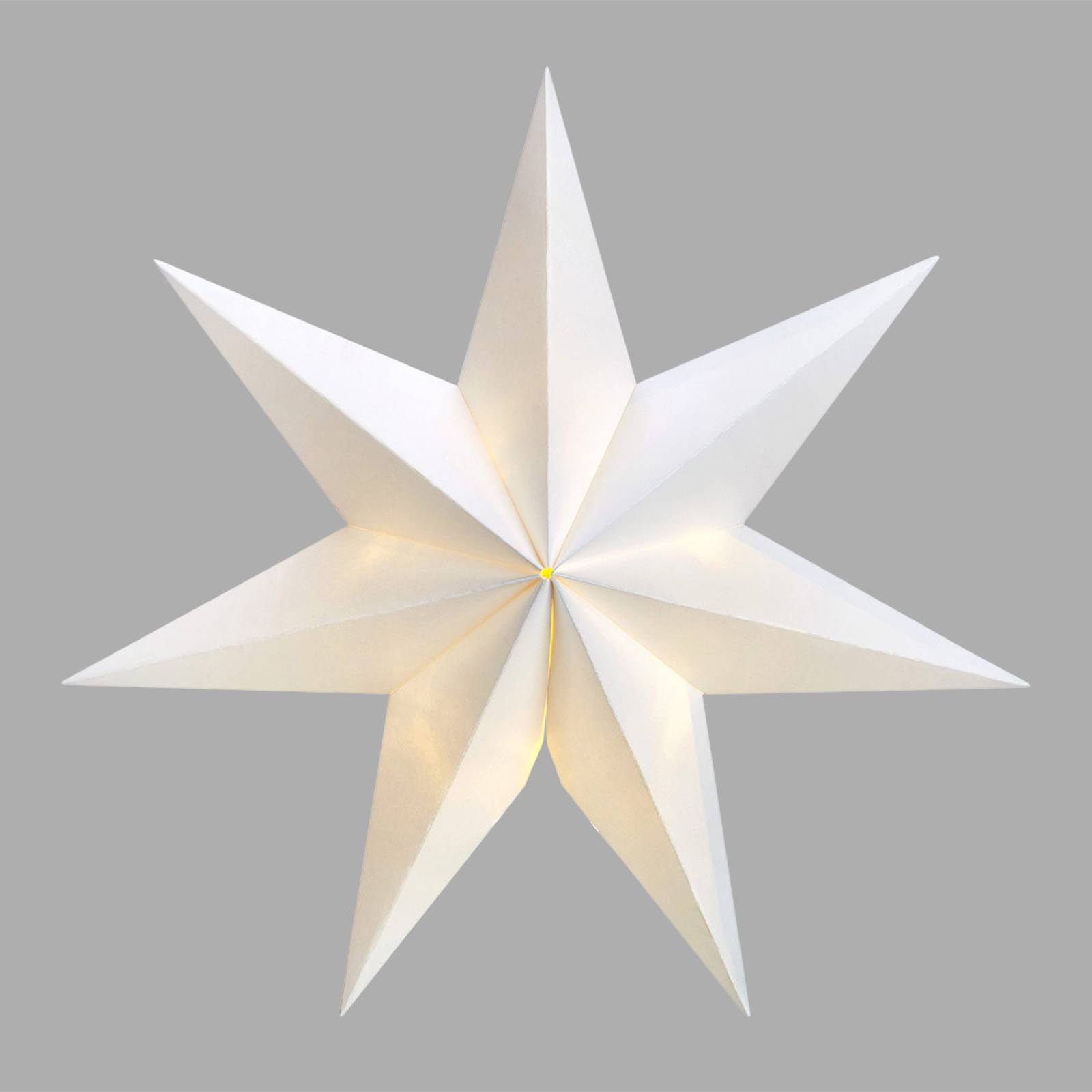 Seven-pointed LED star Malva with suction cap