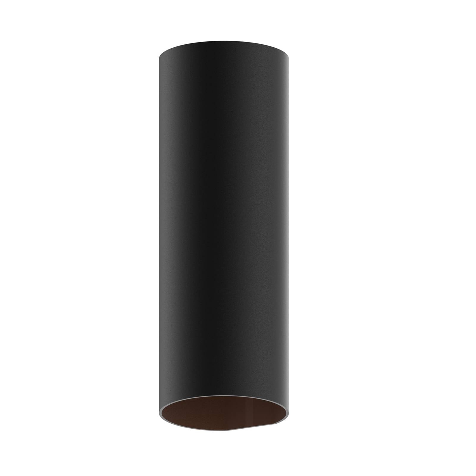 Calex LED-Außenwandlampe Round, up/down, Höhe 23 cm, schwarz