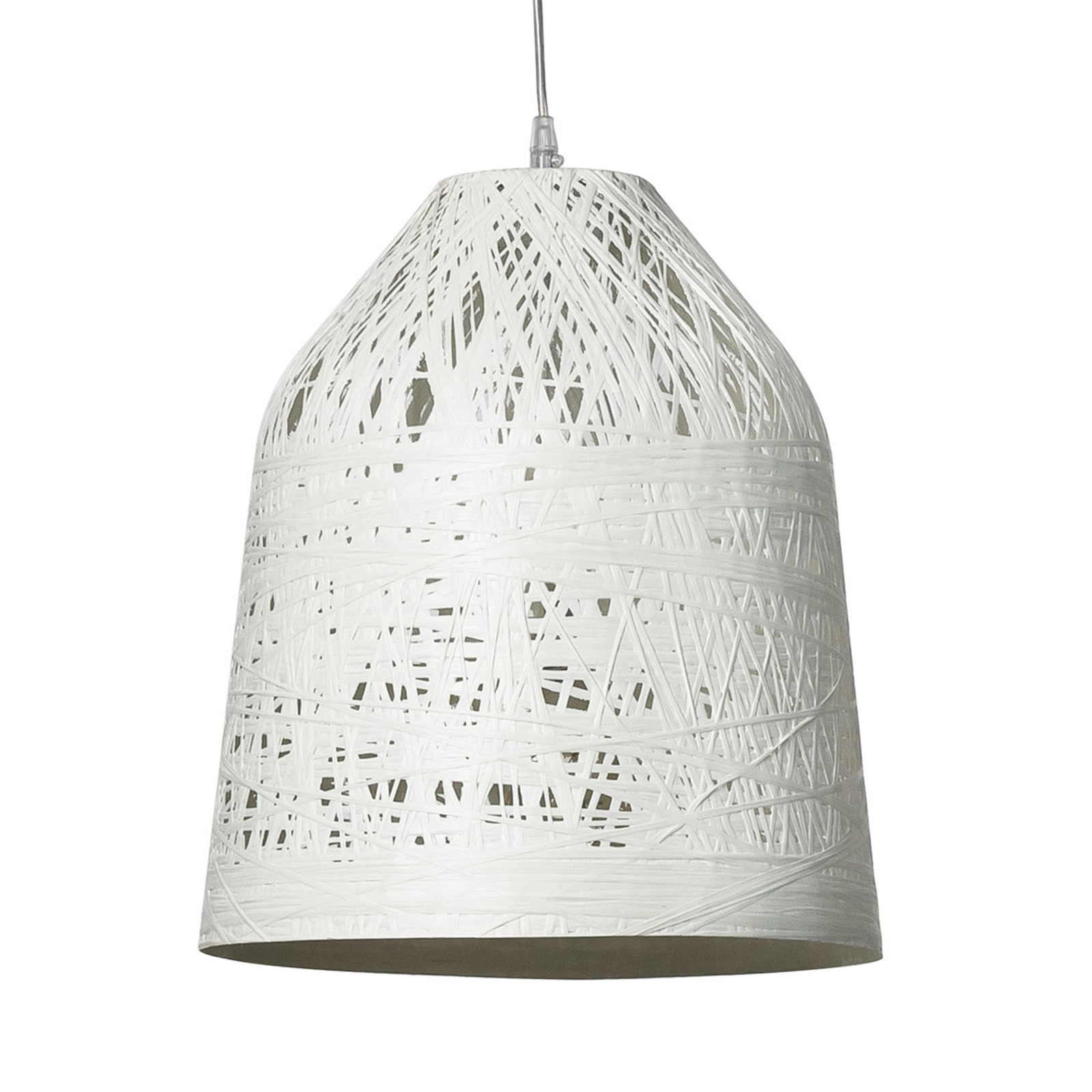 Biała designerska lampa wisząca Black Out, 35 cm