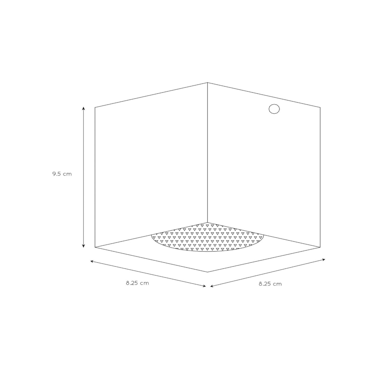 Bodi plafondspot, hoekig, zwart, GU10, 1-lamp, aluminium