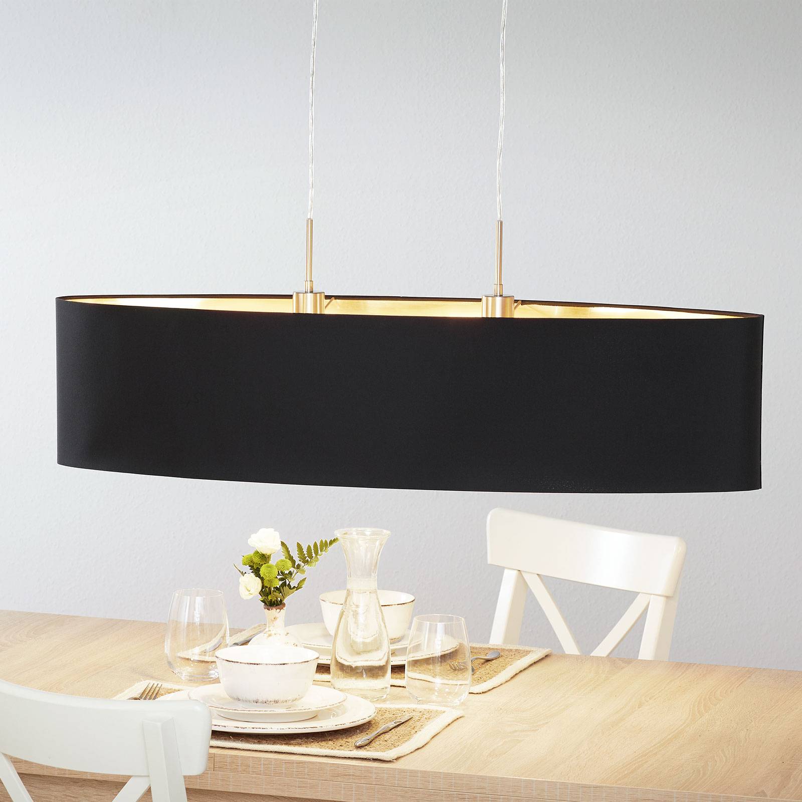 Lucande Patrik suspension en tissu 100 cm noire