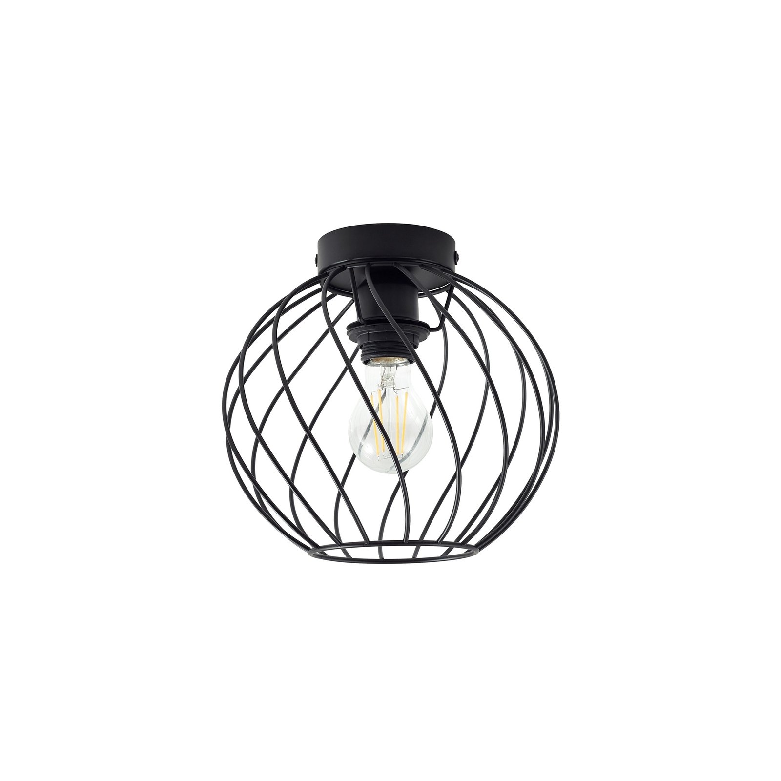 Lindby ceiling light Danika, Ø 25 cm, black, metal