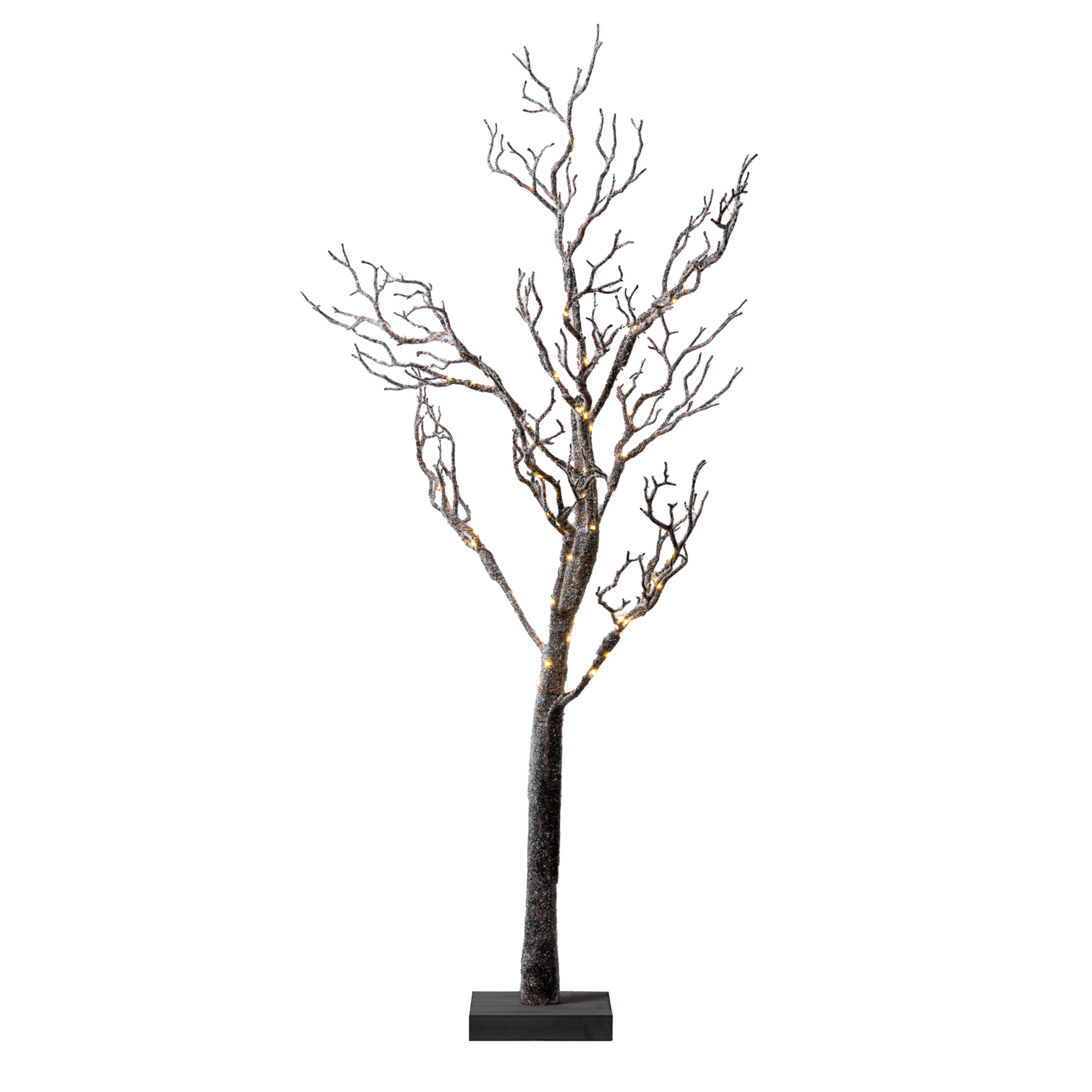 LED-Baum Tora Tree, braun/weiß beschneit