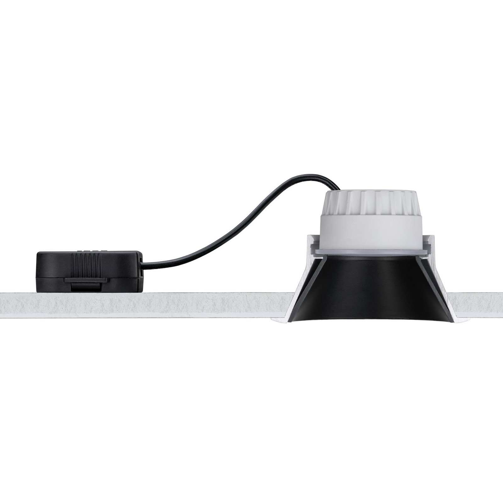 Paulmann Cole spotlight LED, plata-negro, set 3