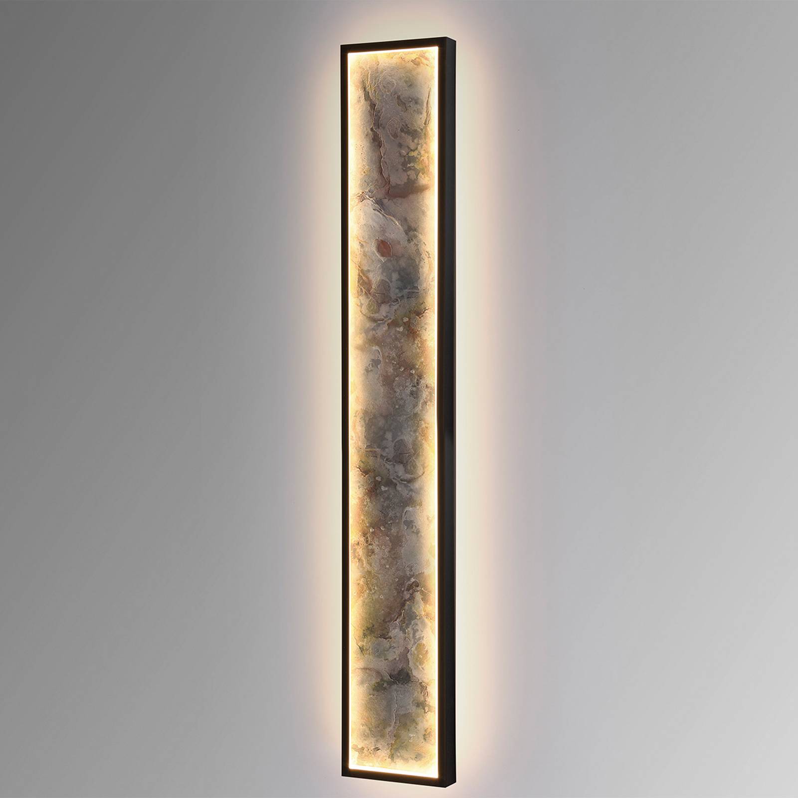 Kinkiet LED Stone, 100 x 15 cm, CCT, czarny, metalowy