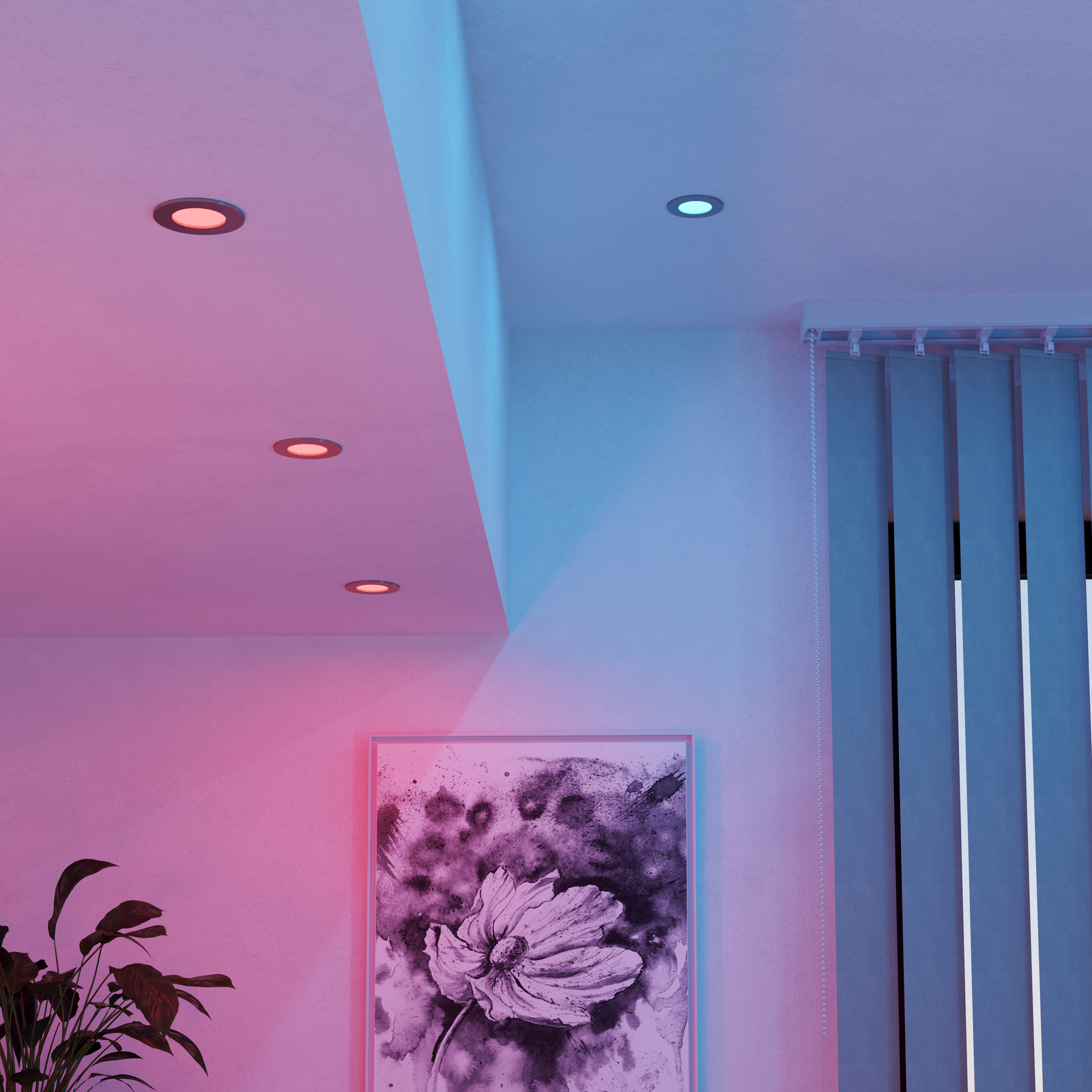 EGLO connect lámpara empotrable LED Fueva 6-Z, gris, juego de 3