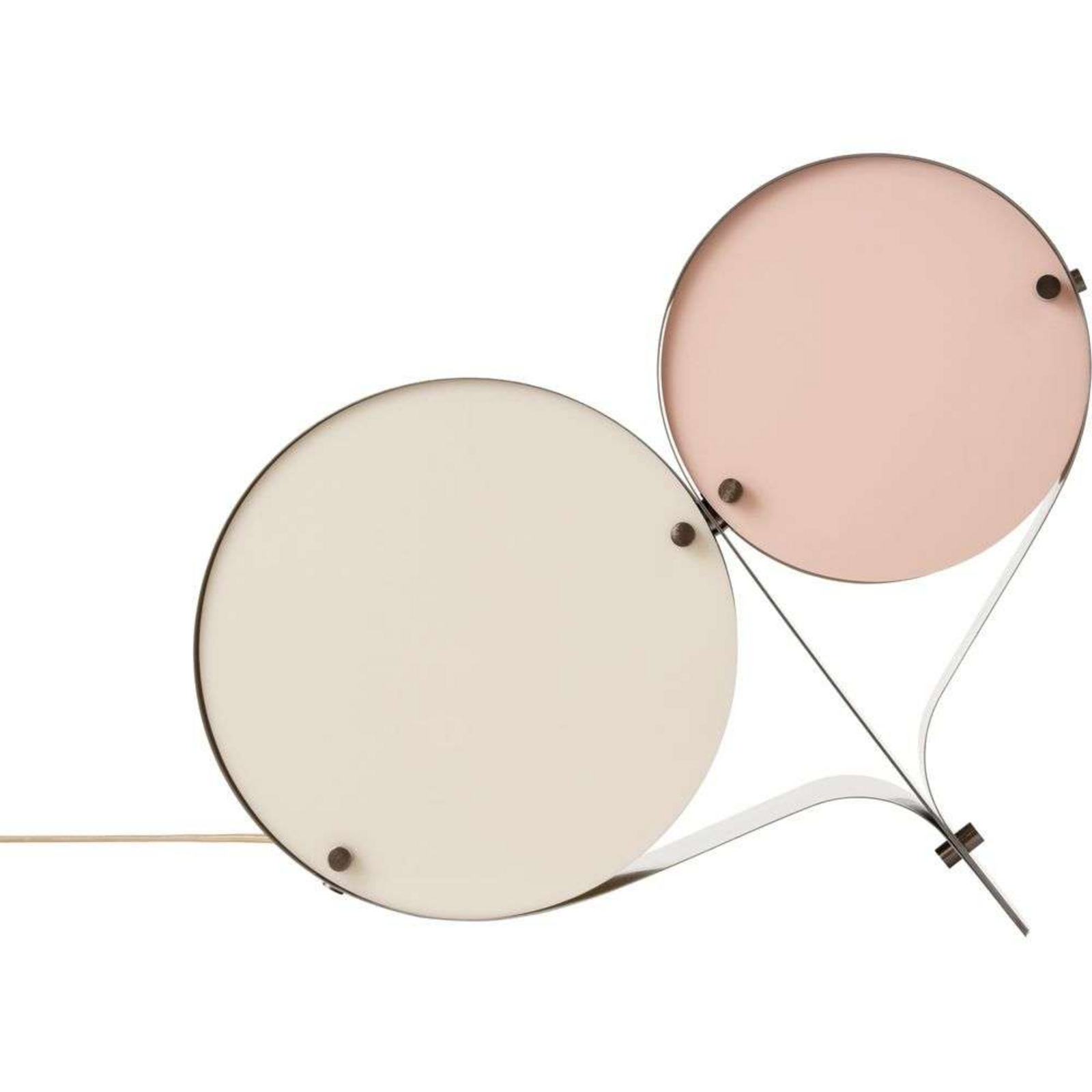 Coppia Candeeiro de Mesa Bronze Aço/Ivory/Blush - GUBI