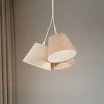 Висящо осветително тяло Boho, 3 светлини, кремаво/бежово, юта