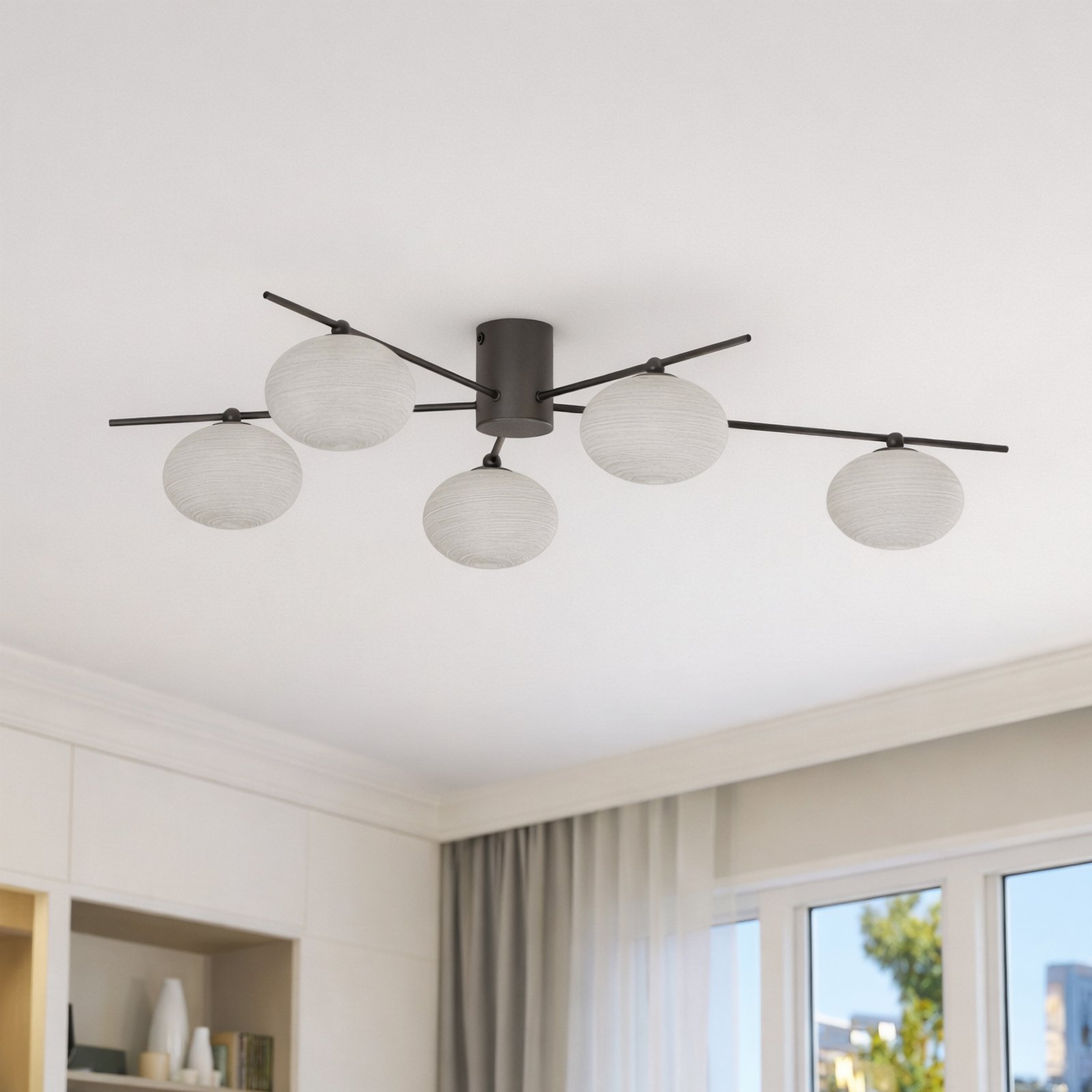 Valisa 5 Loftlampe Sort - Lindby Valisa 5 Loftlampe Sort - Lindby