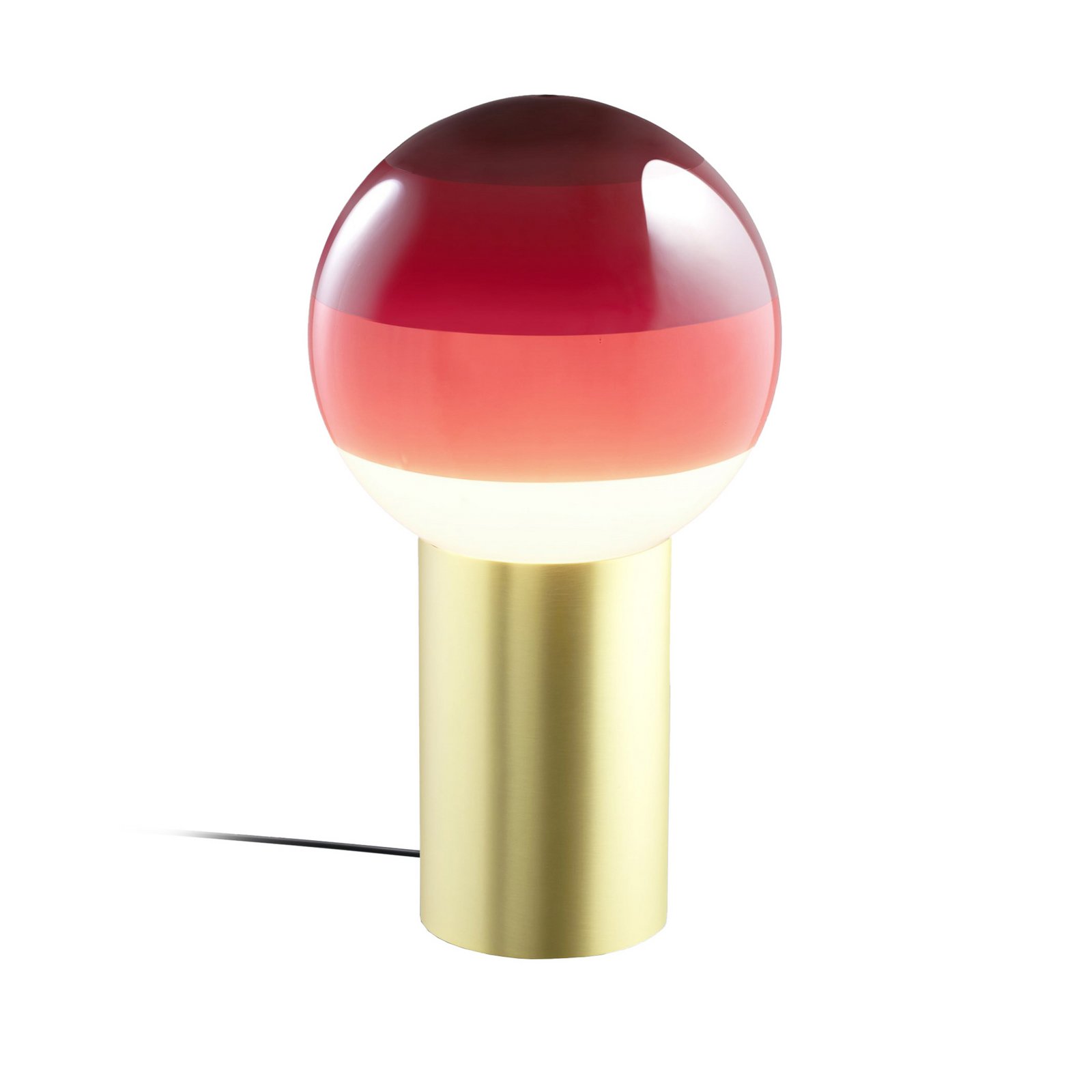 MARSET bordlampe Dipping Light, høyde 22 cm, rød/messing