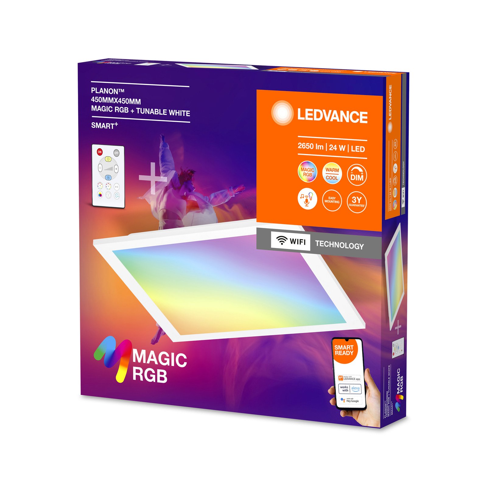 LEDVANCE SMART+ WiFi Planon Magic LED RGBW 45x45cm