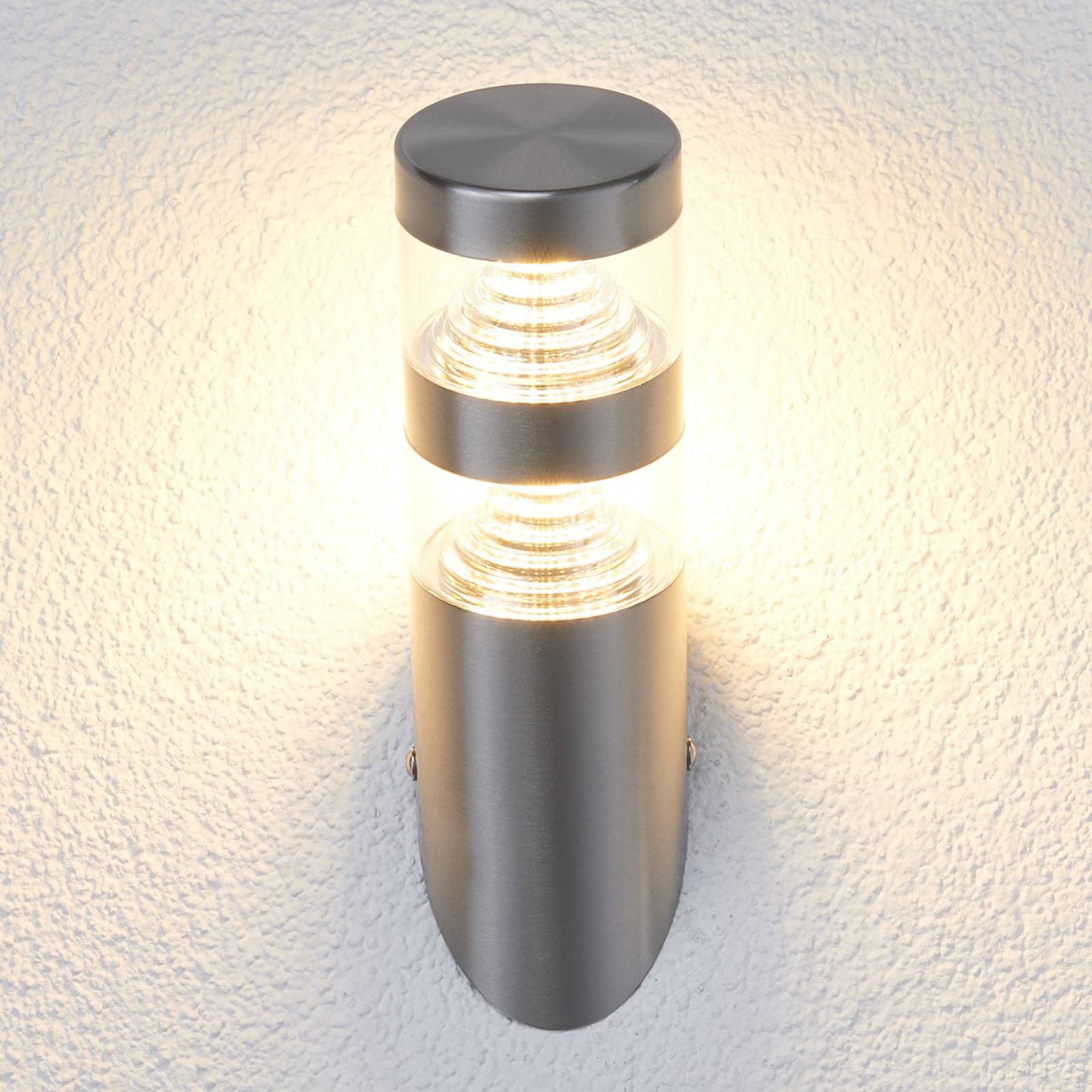 LEDnemesacél kültéri fali lámpa Lanea Oblique