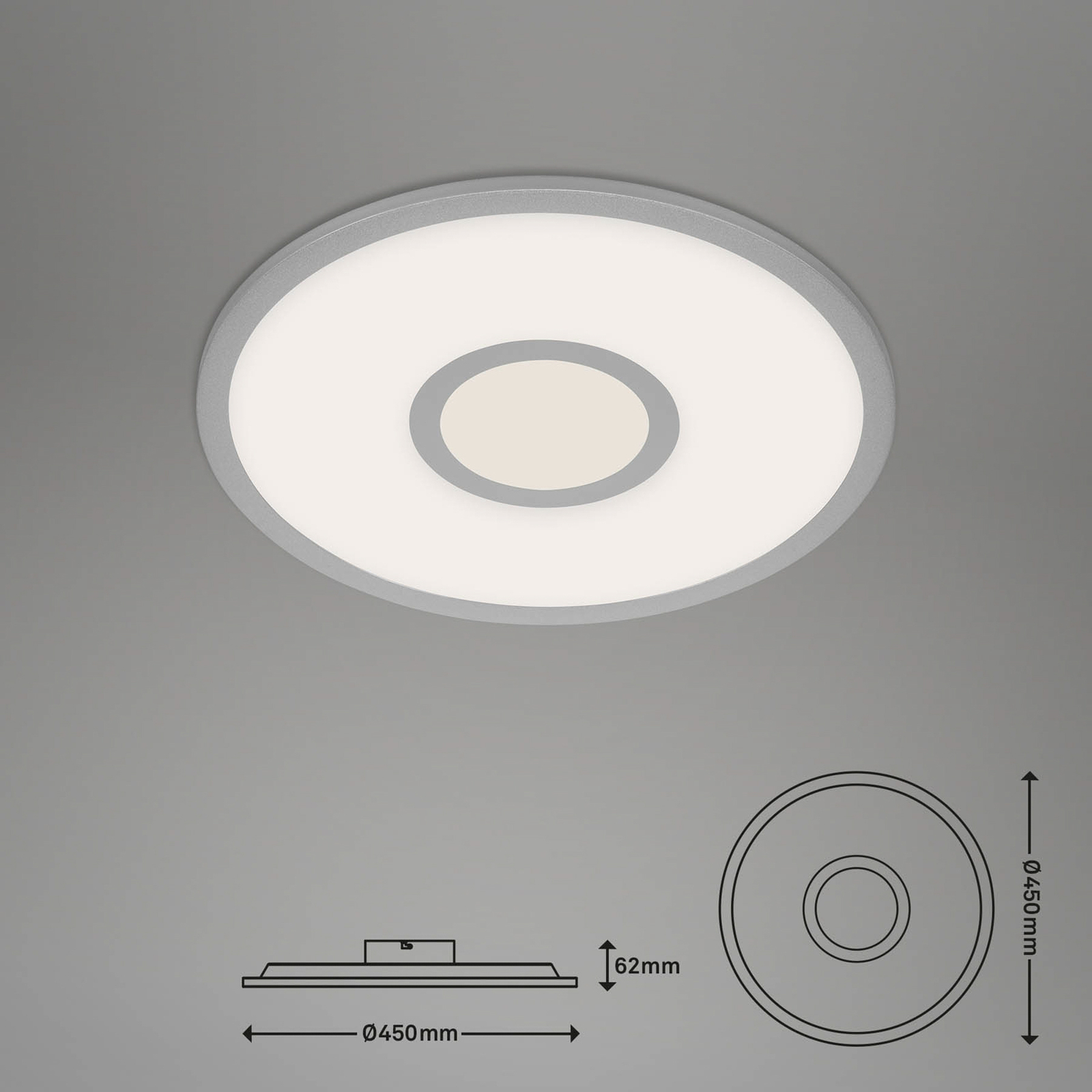 Plafonnier LED Centro S CCT RVB Tuya Ø 45 cm